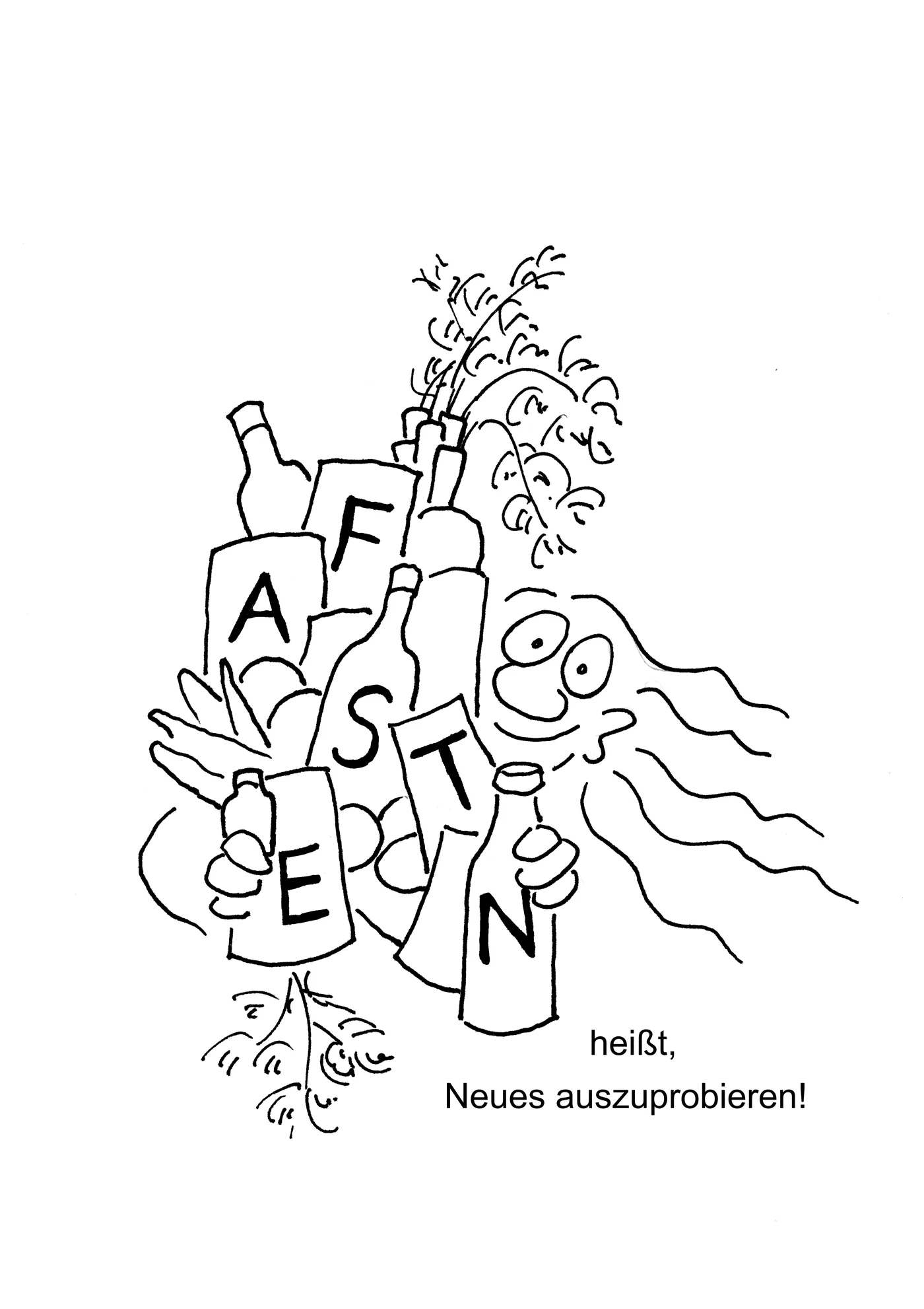 Cartoon: Neustart durch Fasten
